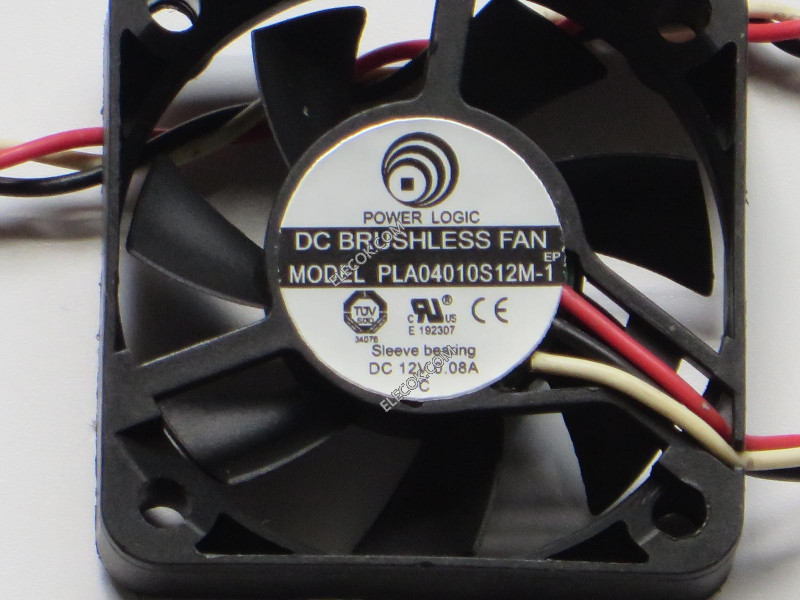 Moc Logic PLA04010S12M-1 12V 0,08A 3wires Cooling Fan 