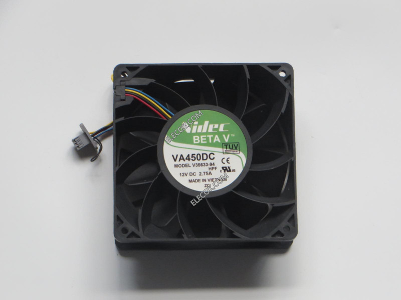 Nidec VA450DC V35633-94 12V 2.75A 4선 냉각 팬 