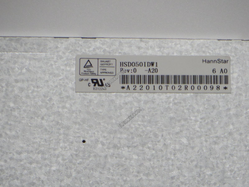 HSD050IDW1-A20 5.0" a-Si TFT-LCD Panel til HannStar 