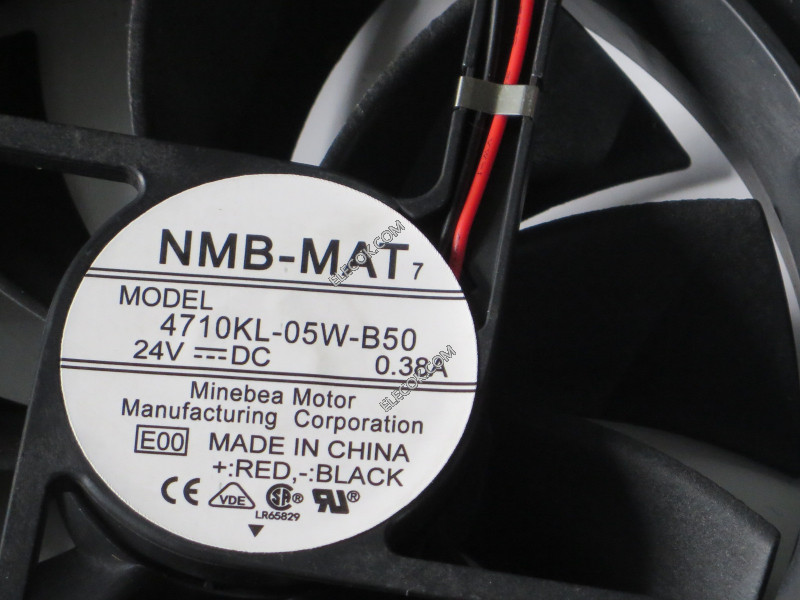 NMB Ventilator 4710KL-05W-B50 12025 24V 0,38A 2 draden koelventilator 