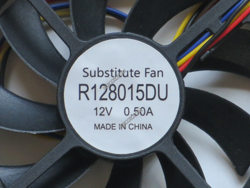TT R128015DU 12V 0.50A 4 ledninger Cooling Fan 