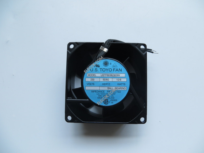 U.S.TOYO FAN USTF80382303W 230V 10/8W 2 ledninger Cooling Fan 