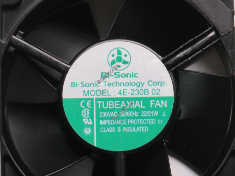 Bi-sonic 4E-230B 02 12038 230V 50/60HZ 22/21W Koelventilator met stopcontact connection Gerenoveerd 