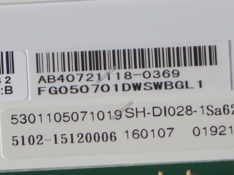 FG050701DWSWBGL1 5,7" a-Si TFT-LCD Panel til Data Image 