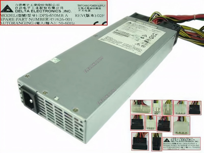 HP ProLiant DL160 G5 Server - Power Supply 650W, DPS-650MB A, 457626-001, 446635-001,Used