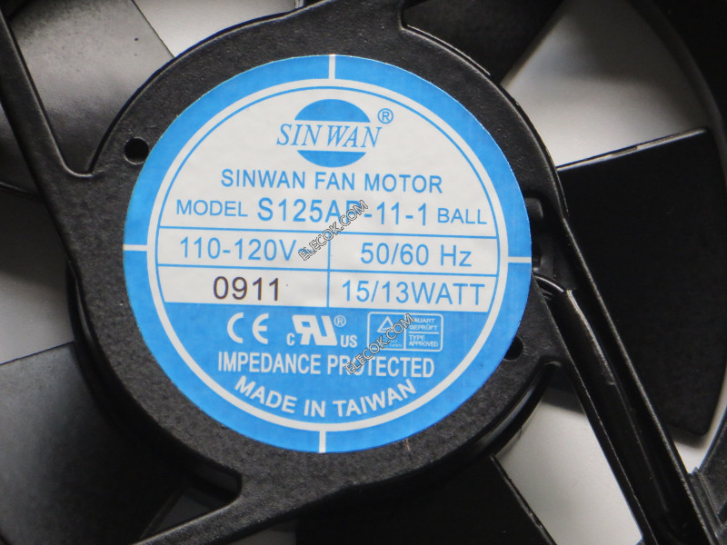 SINWAN S125AP-11-1 110-120V 15/13W 냉각 팬 original 와 plug 연결 