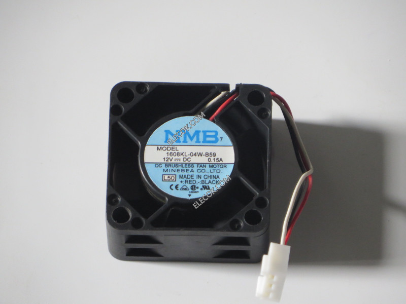 NMB 1608KL-04W-B59-L50 12V 0.15A 1.32W 3線冷却ファン