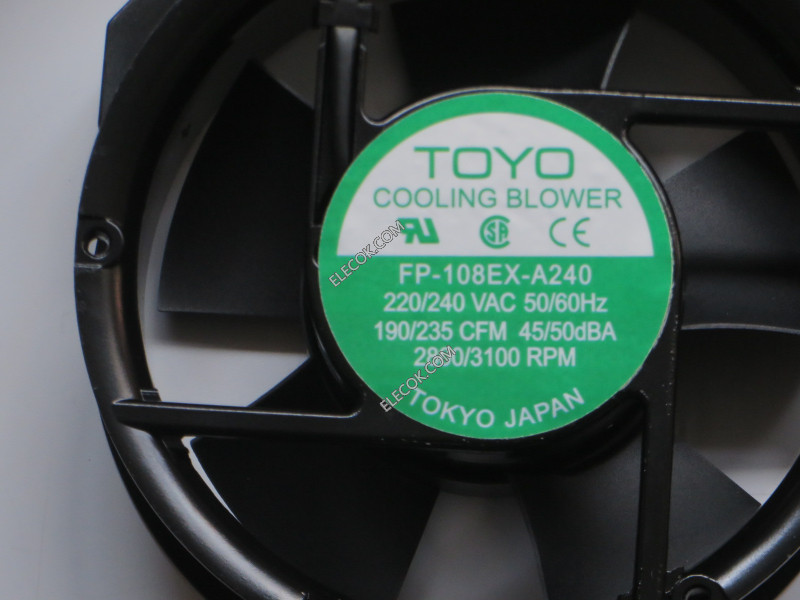 TOYO FP-108EX-A240 220/240VAC 50/60HZ Terminal plug Ventilateur 