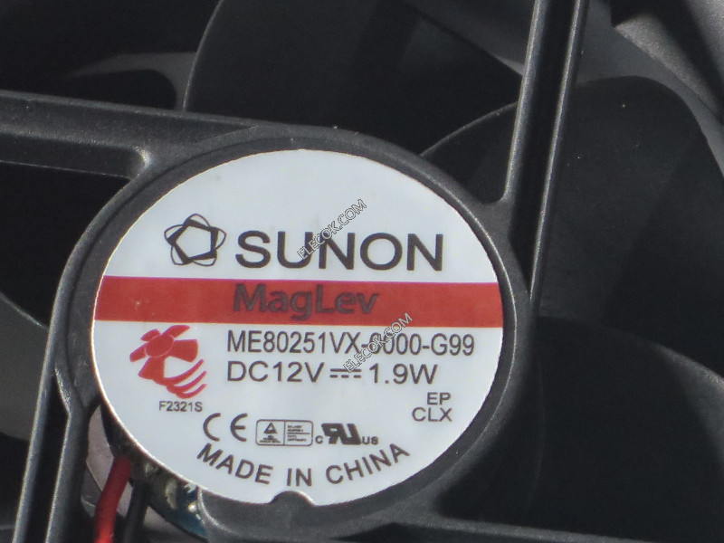 SUNON ME80251VX-0000-G99 12V 1,9W 2fios ventoinha 