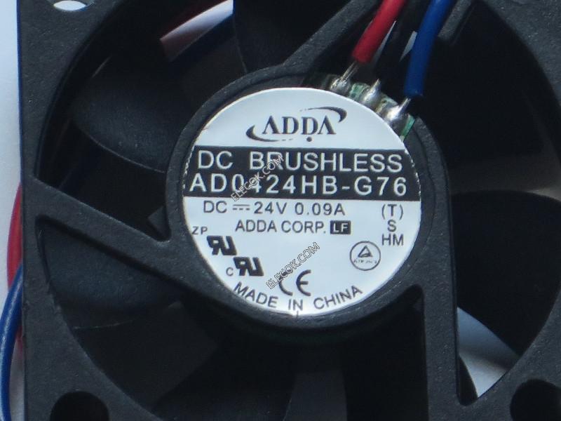ADDA AD0424HB-G76 24V 0,09A 3 cable Enfriamiento Ventilador 