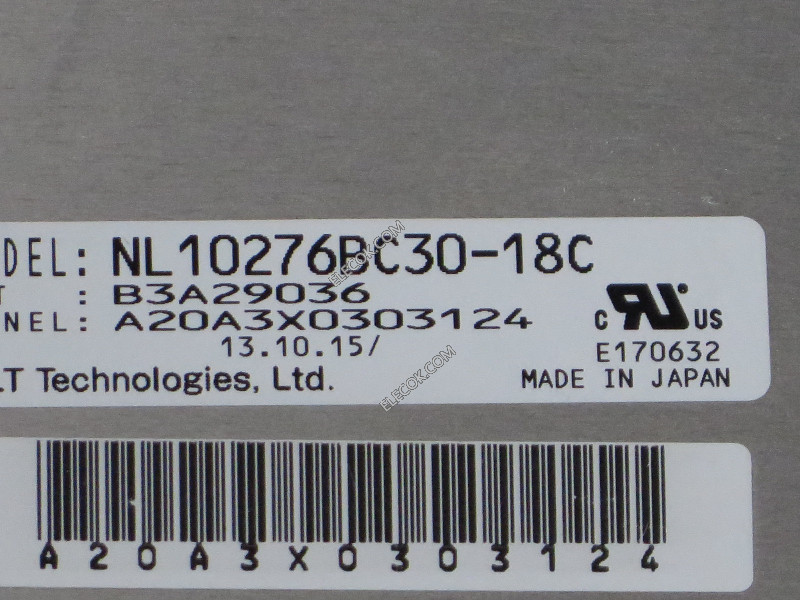 NL10276BC30-18C 15.0" a-Si TFT-LCD Panneau pour NEC usagé 