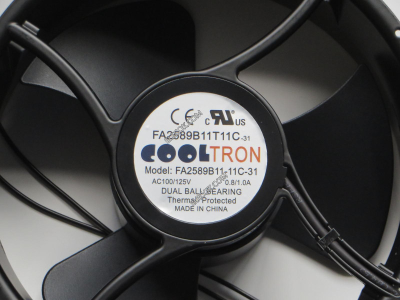 COOLTRON FA2589B11-11C-31 100/125V 0,8A/1.0A 2Wires Cooling Fan 
