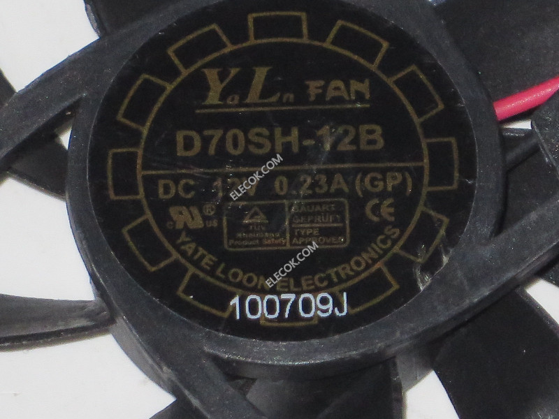 YALN 7015 D70SH-12B 12V 0.23A 2선 냉각 팬 refurbishment 