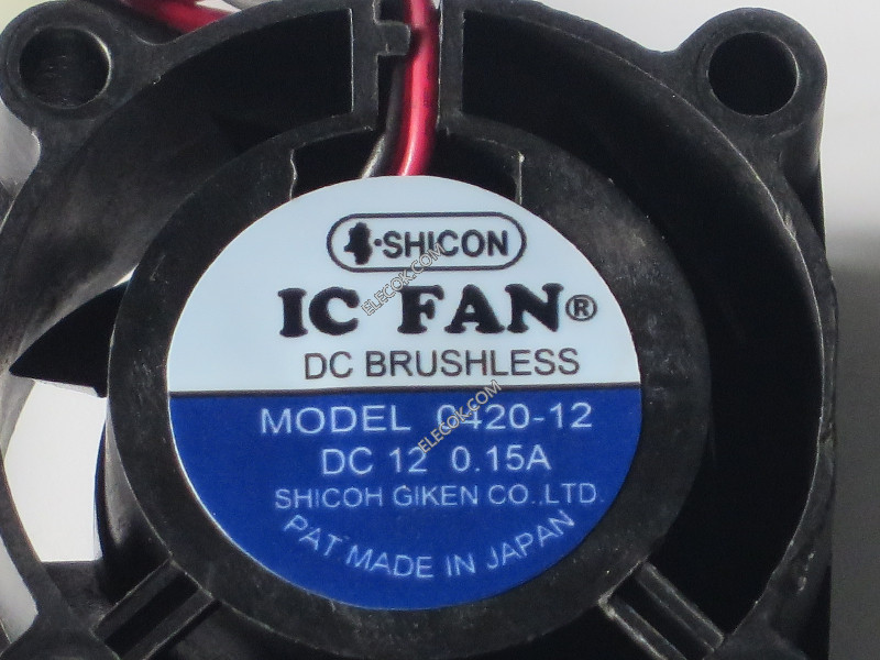 SHICOH ICFAN 0420-12 12V 0,15A 2 draden Koeling Ventilator 