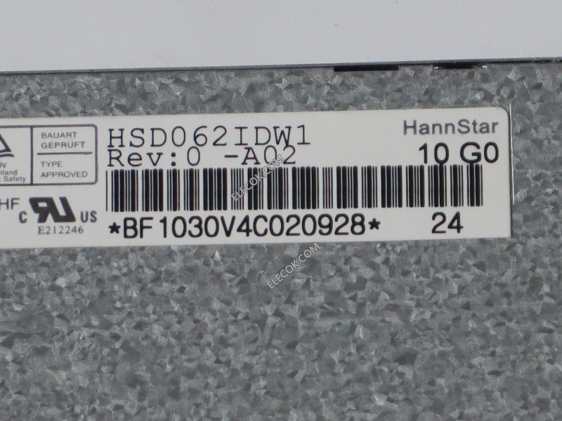 HSD062IDW1-A02 6,2" a-Si TFT-LCD Panneau pour HannStar 