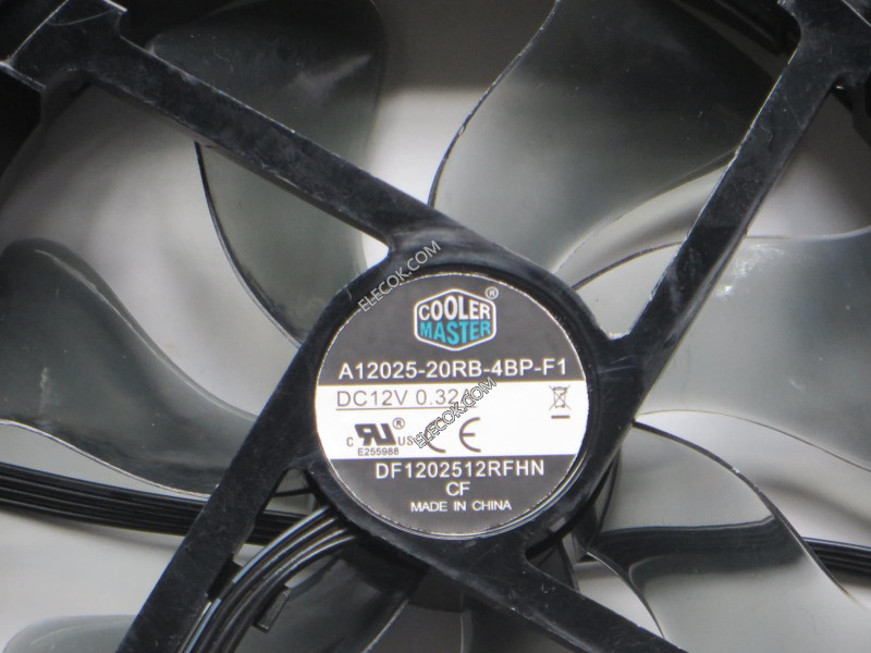 CoolerMaster A12025-20RB-4BP-F1 12V 0.32A 4wires Cooling Fan