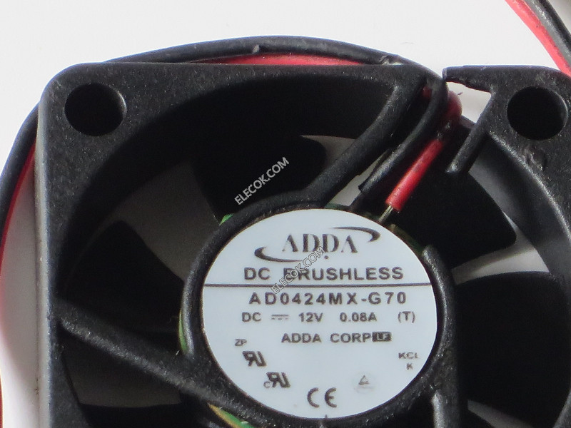 ADDA AD0424MX-G70 24V 1,2W 2 câbler Ventilateur 