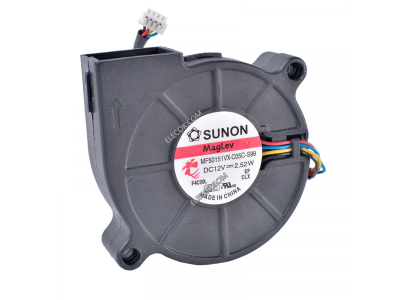 SUNON MF50151VX-C05C-S99 12V 2,52W 4 draden koelventilator 