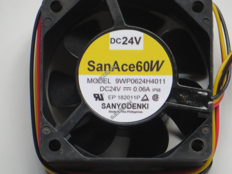 Sanyo 9WP0624H4011 24V 0,06A 3 cable Enfriamiento Ventilador reemplazo 