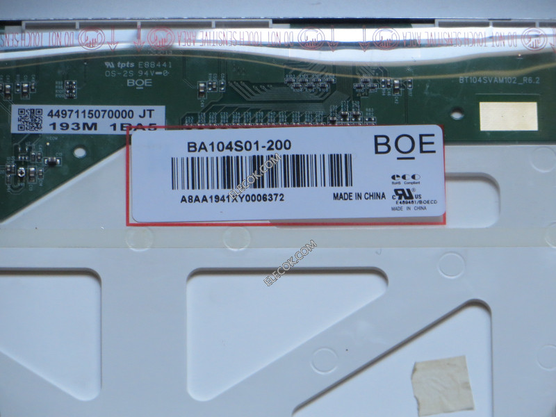 BA104S01-200 10,4" a-Si TFT-LCD Panel para BOE Usado 
