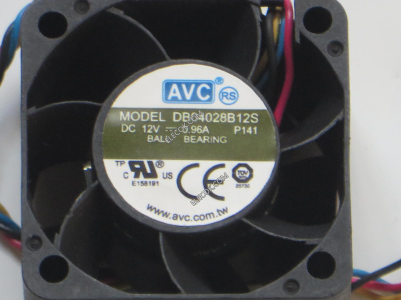 AVC DB04028B12S 12V 0.96A 4wires Cooling Fan