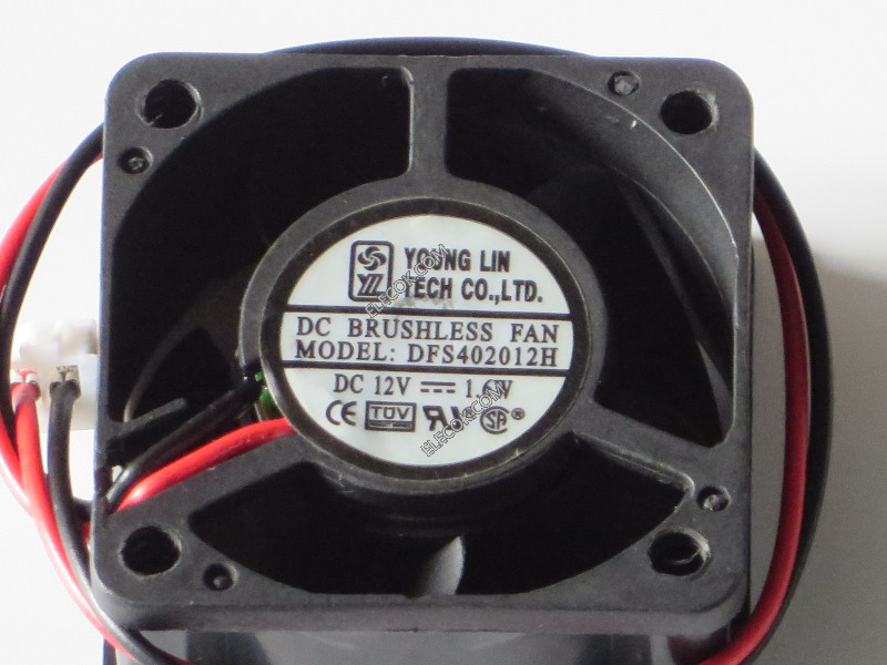 YOUNG LIN DFS402012H 12V 1,6W 2 câbler Ventilateur 