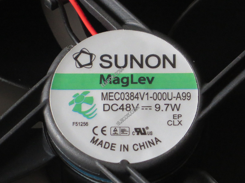 Sunon MEC0384V1-000U-A99 48V 0.203A 9.7W 2wires Cooling Fan