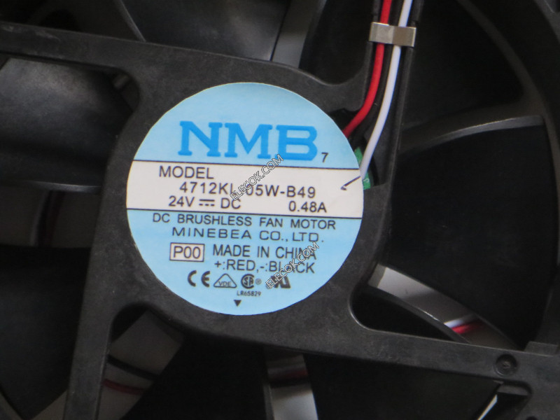 NMB 4712KL-05W-B49-P00 24V 0,48A 8,16W 3 fili Ventilatore 