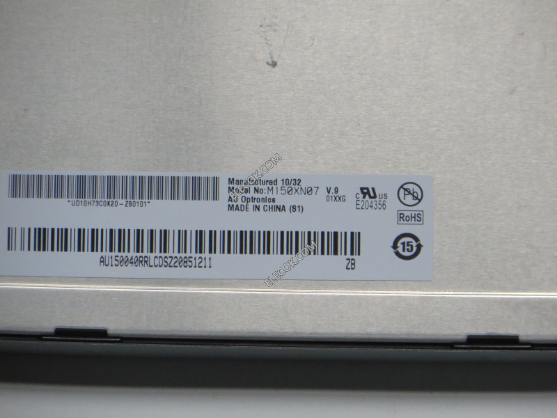 M150XN07 V9 15.0" a-Si TFT-LCD Panneau pour AUO 