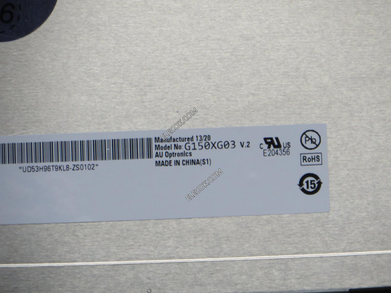 G150XG03 V2 15.0" a-Si TFT-LCD 패널 ...에 대한 AUO Inventory new 