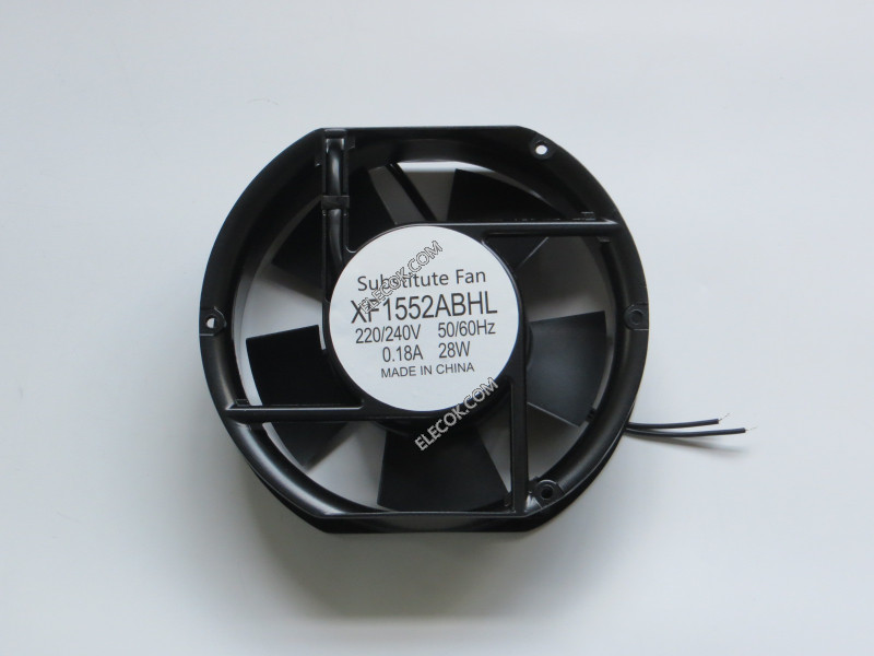 ZOGXN XF1552ABHL 220/240V 0,18A 28W 2 cable Enfriamiento Ventilador reemplazo 