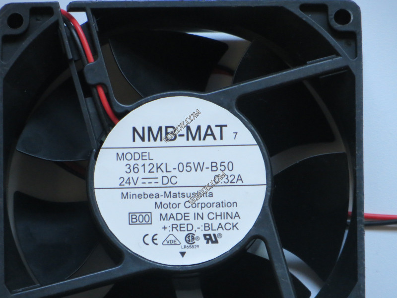 NMB 3612KL-05W-B50 24V 0,32A 2wires Cooling Fan 