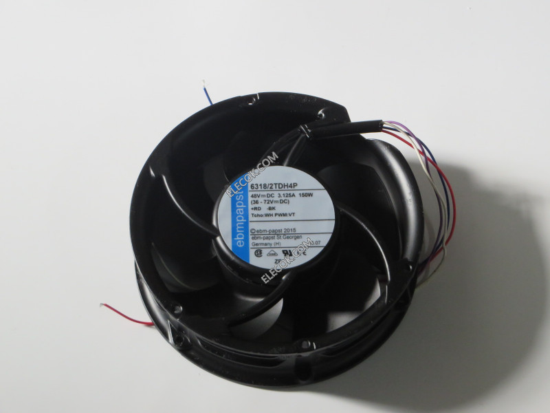 EBM-Papst 6318/2TDH4P 48V 3,125A 150W 4wires Cooling Fan refurbished 