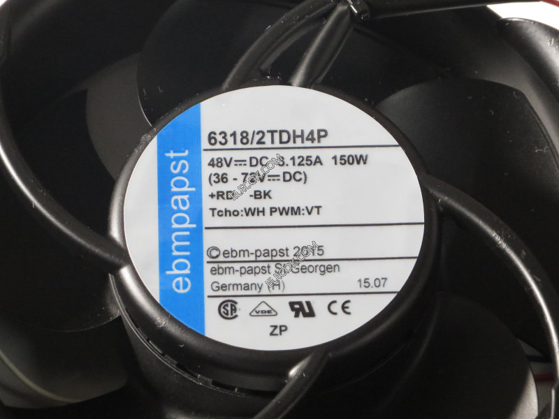 EBM-Papst 6318/2TDH4P 48V 3,125A 150W 4wires Cooling Fan refurbished 