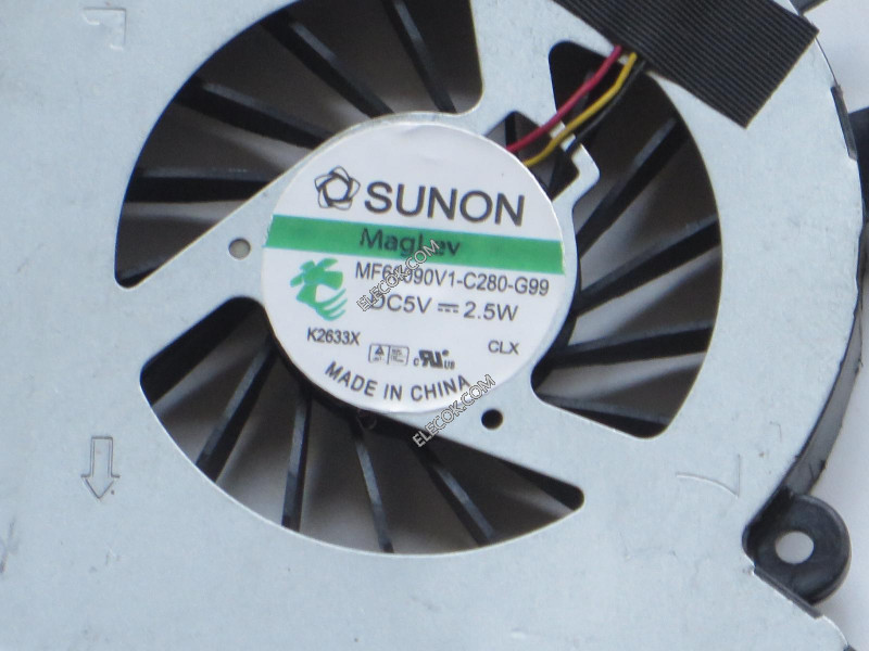 SUNON MF60090V1-C280-G99 5V 2,5W 3 kablar Kylfläkt used 