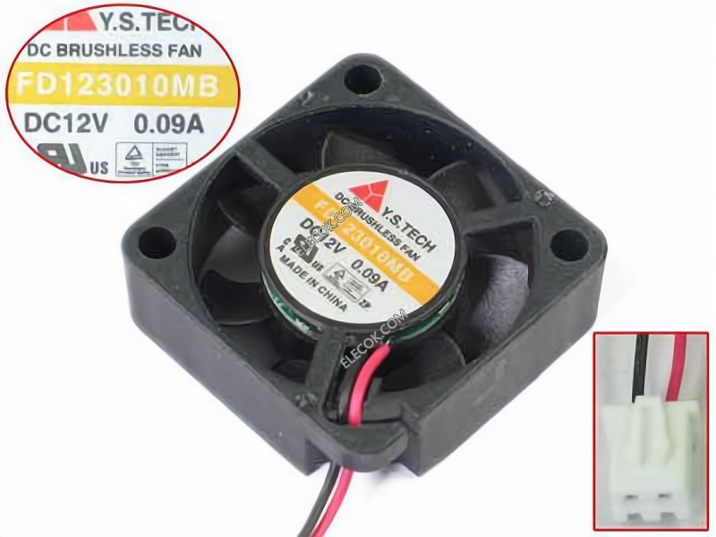Y.S.TECH FD123010MB 12V 0,09A Cooling Fan 