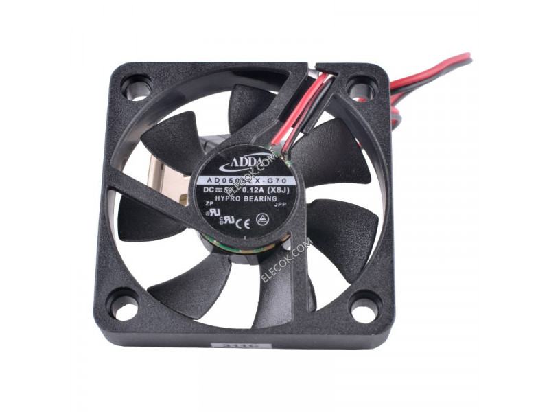 ADDA AD0505LX-G70 5V 0.12A 2 wires Cooling Fan