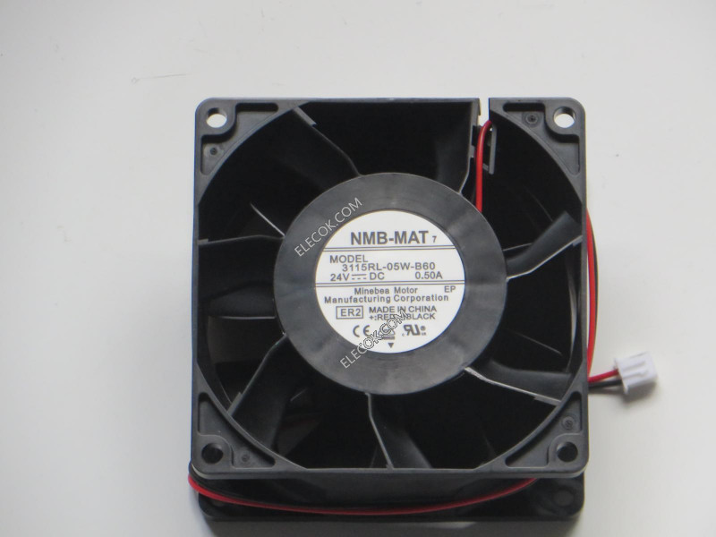 NMB 3115RL-05W-B60 24V 0.50A 2wires cooling fan new 