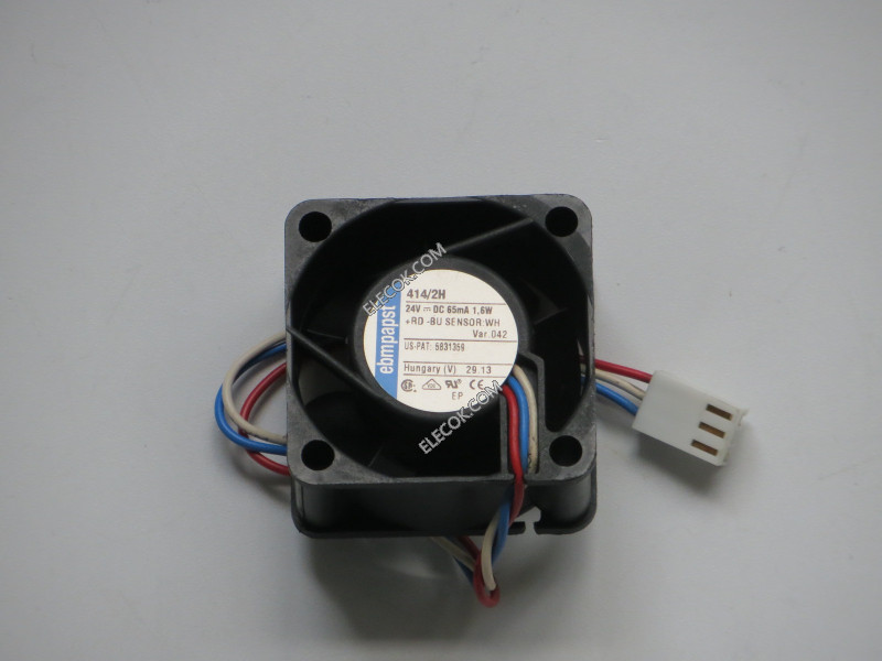 ebm-papst 414 /2H Server - Square Fan sq40x40x20mm, 3-wire, 24V 1.6W