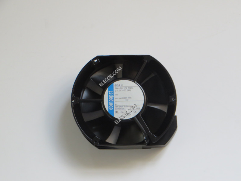 EBM-Papst 6424U 24V 17W Cooling Fan with socket connection