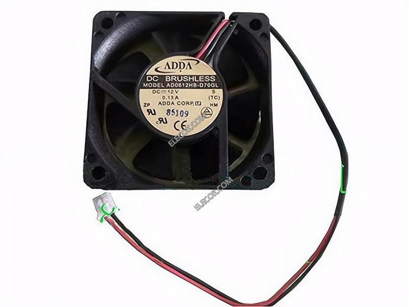 ADDA AD0612HB-D70GL 12V 0,13A 2wires Cooling Fan 