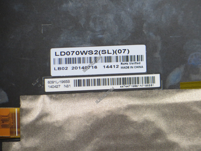 LD070WS2-SL07 7.0" a-Si TFT-LCD Panel för LG Display female kontakt 