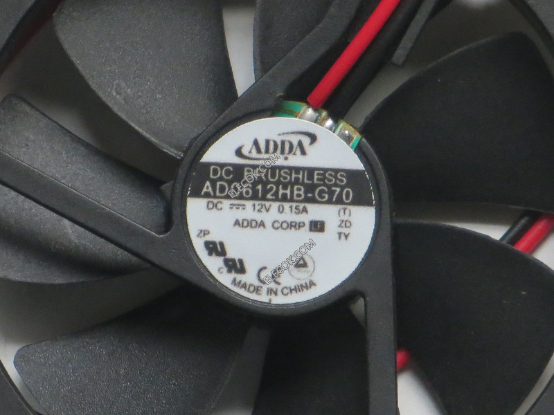 ADDA AD0612HB-G70 12V 1,8W 0,15A 2kabel Kühlung Lüfter 