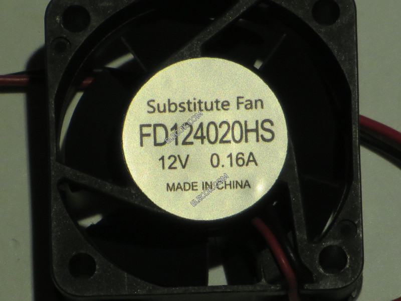 Y.S.TECH FD124020HS 12V 0.16A 2wires Cooling Fan, substitute