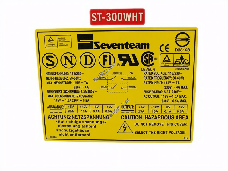 Seventeam ST-300WHT Server - Power Supply 300W, ST-300WHT,Used