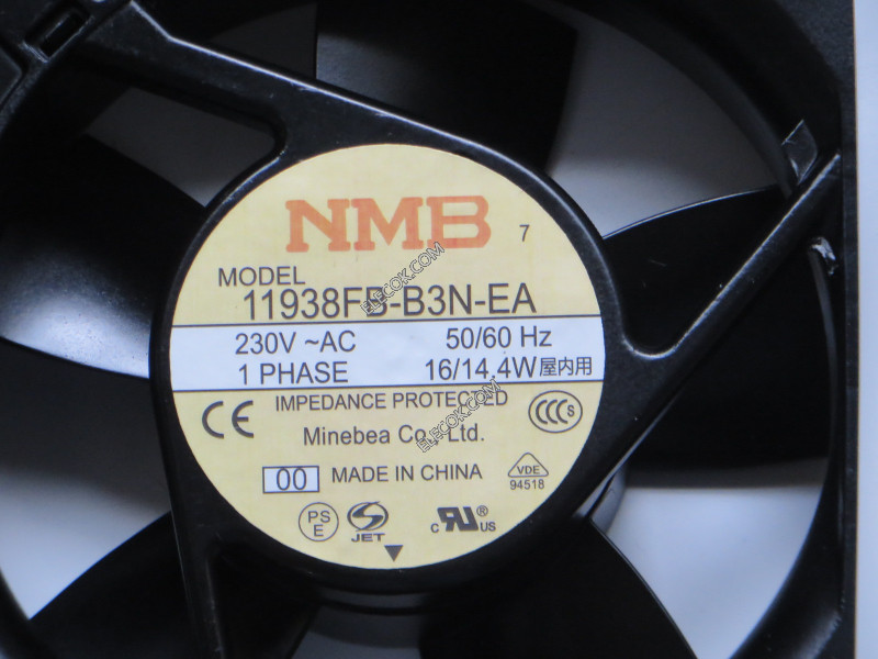NMB Technologies 11938FB-B3N-EA-00   230v  50/60HZ  16/14.4W  AC Fans
