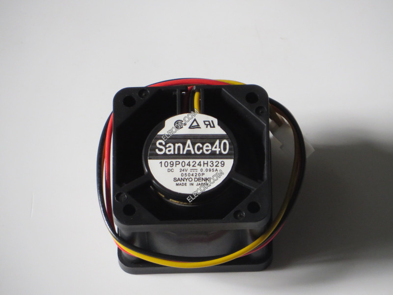 SANYO 109P0424H329 24V 0,095A 3 ledninger kjølevifte Refurbished 