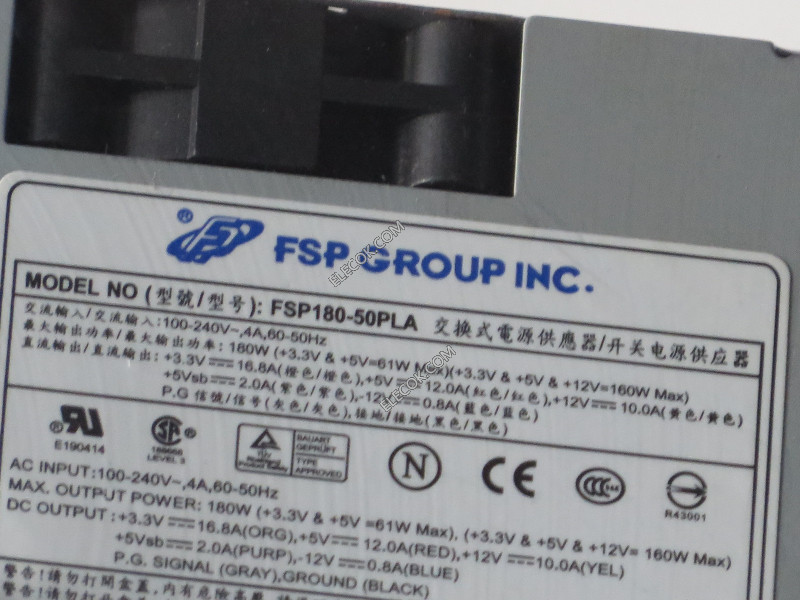 FSP FSP180-50PLA 240V 60-50Hz PFC Geïntegreerd Stroomvoorziening gebruikt vervangend 