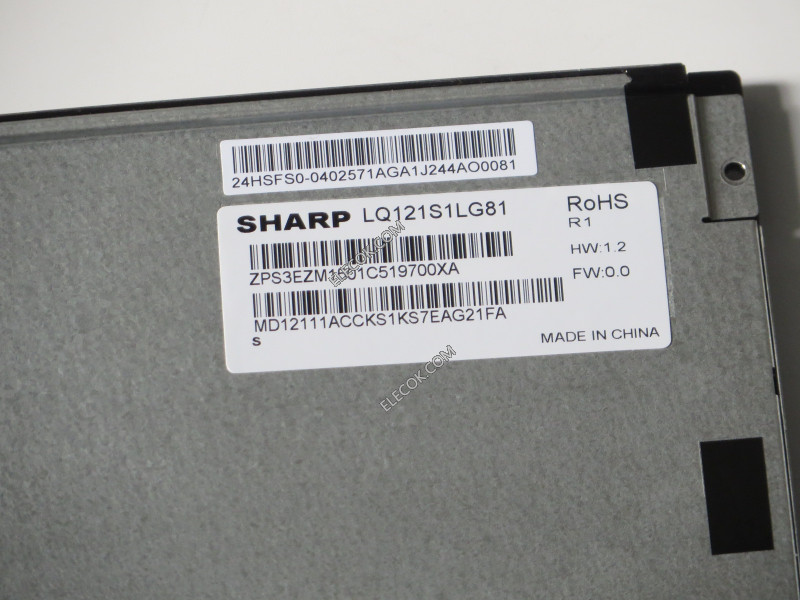 LQ121S1LG81 12.1" a-Si TFT-LCD Panel for SHARP, Replacement