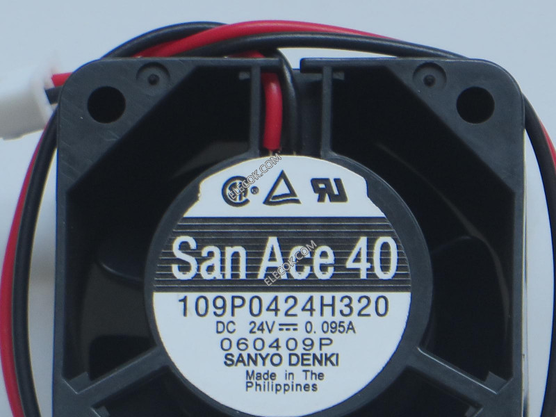 Sanyo 109P0424H320 24V 0,095A 2 câbler Ventilateur Remis à Neuf 